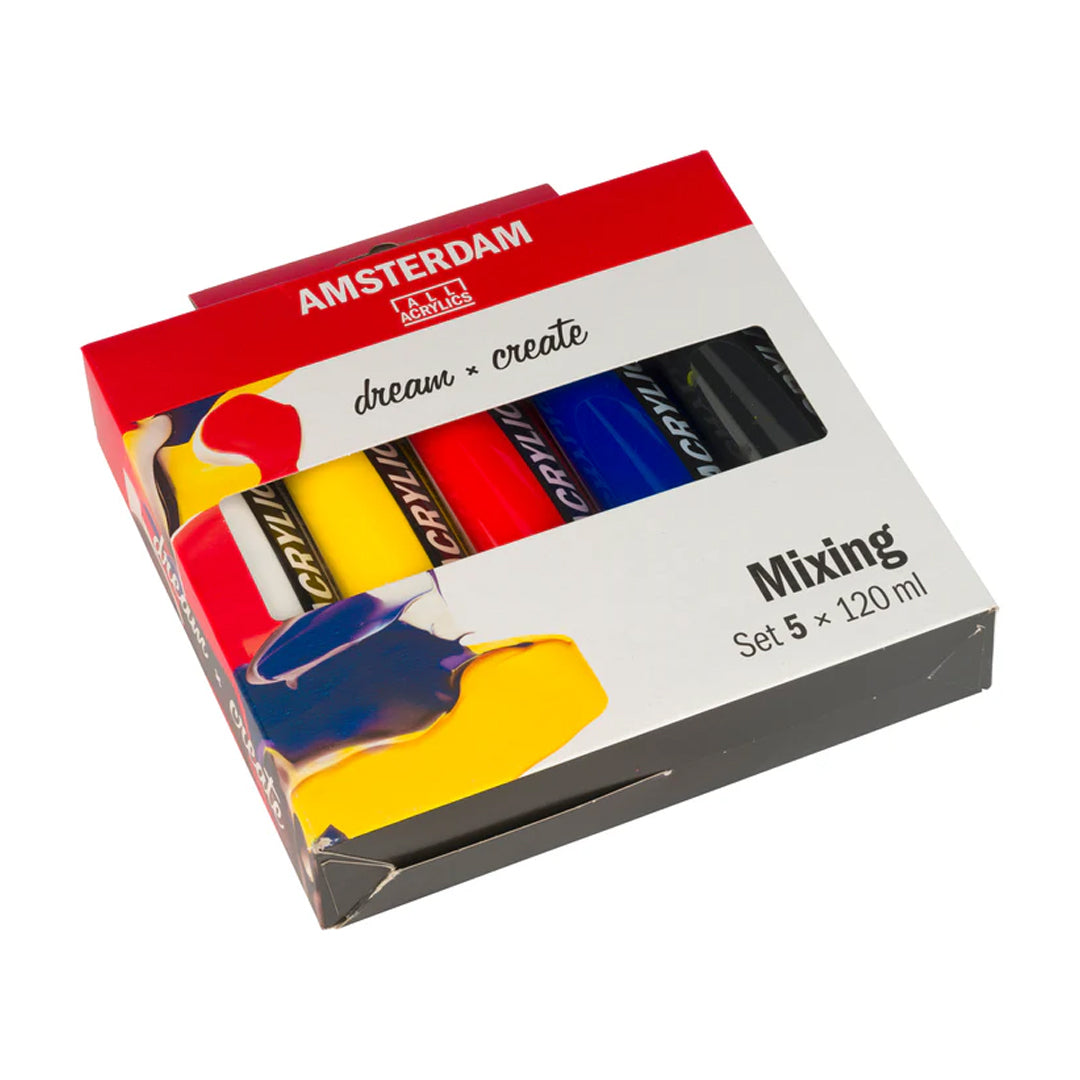 Amsterdam Acrylic Paint Set, 5x120 ml