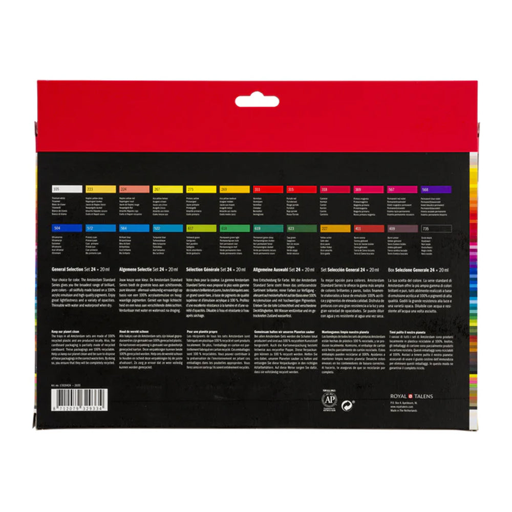 Amsterdam Acrylic Paint Set, 24x20 ml