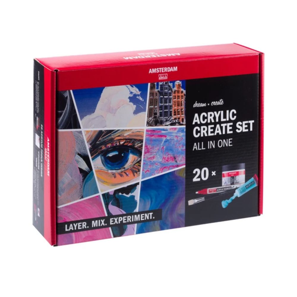 Amsterdam All-in-One Acrylic Painting Set, 20 pcs