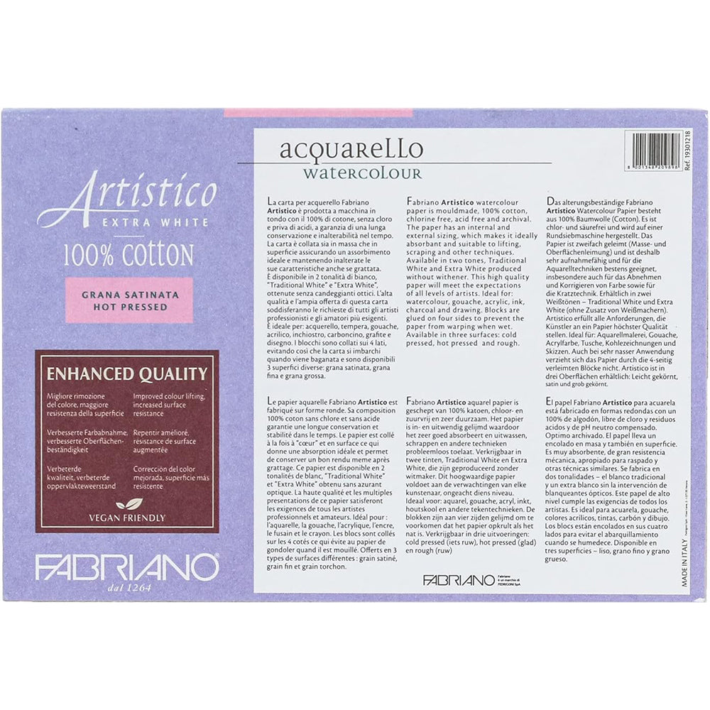 Fabriano Artistico Watercolour Paper Block, 300 gsm