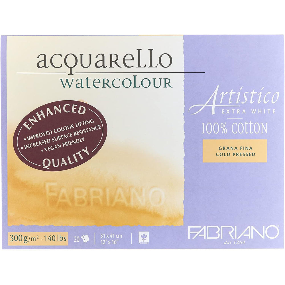 Fabriano Artistico Watercolour Paper Block, 300 gsm