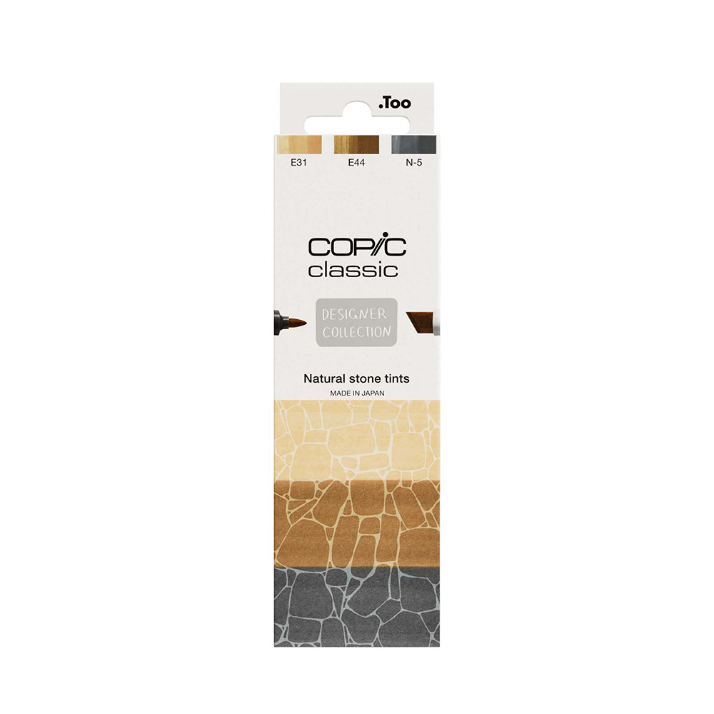 Copic Classic Designer kolekcijos markerių rinkinys Natural Stone Tints, 3 vnt.