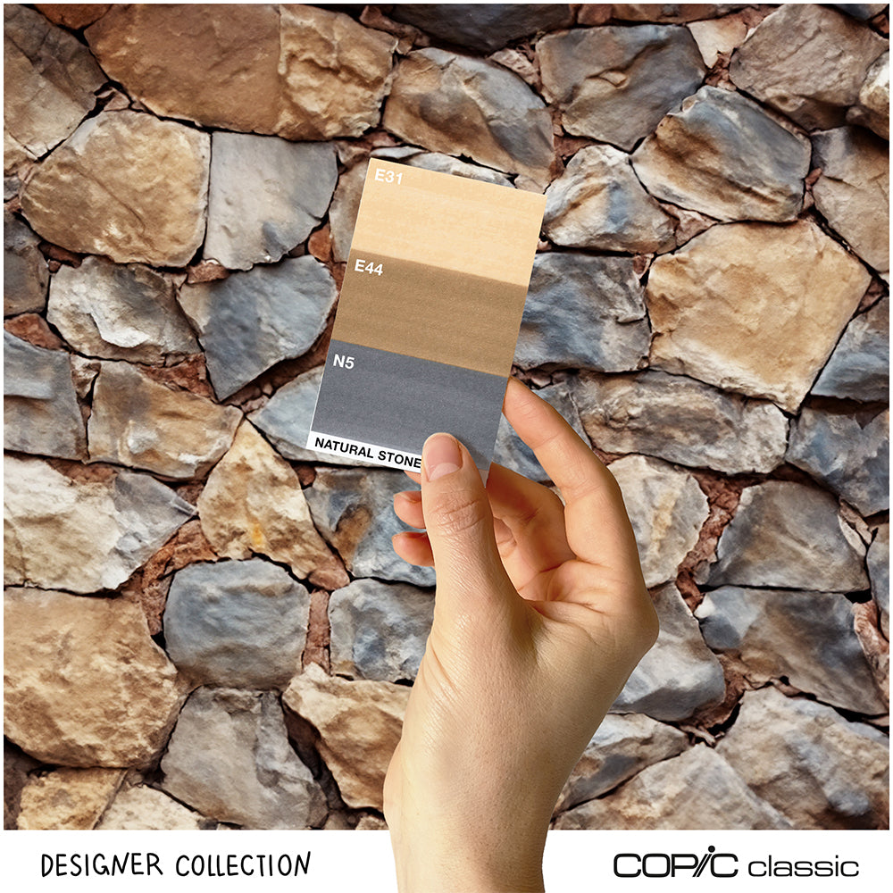 Copic Classic Designer kolekcijos markerių rinkinys Natural Stone Tints, 3 vnt.