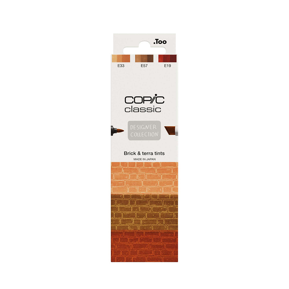 Copic Classic Designer kolekcijos markerių rinkinys Brick & Terra Tints, 3 vnt.