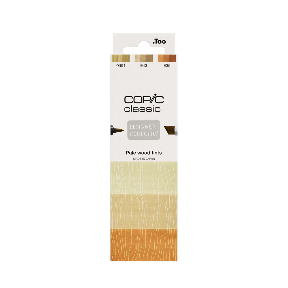 Copic Classic Designer kolekcijos markerių rinkinys Pale Wood Tints, 3 vnt.