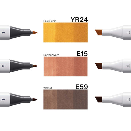 Copic Classic Designer kolekcijos markerių rinkinys Vivid Wood Tints, 3 vnt.