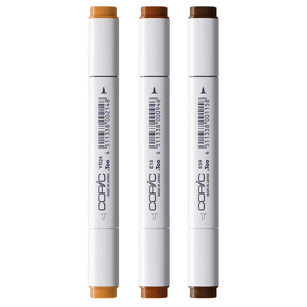 Copic Classic Designer kolekcijos markerių rinkinys Vivid Wood Tints, 3 vnt.
