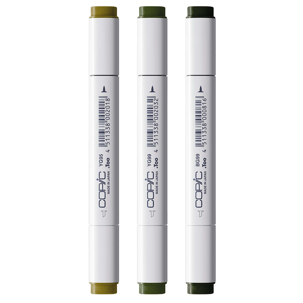 Copic Classic Designer kolekcijos markerių rinkinys Deep Forest Tints, 3 vnt.