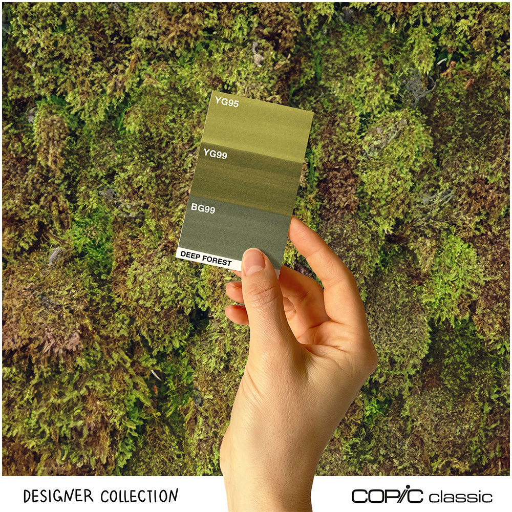 Copic Classic Designer kolekcijos markerių rinkinys Deep Forest Tints, 3 vnt.