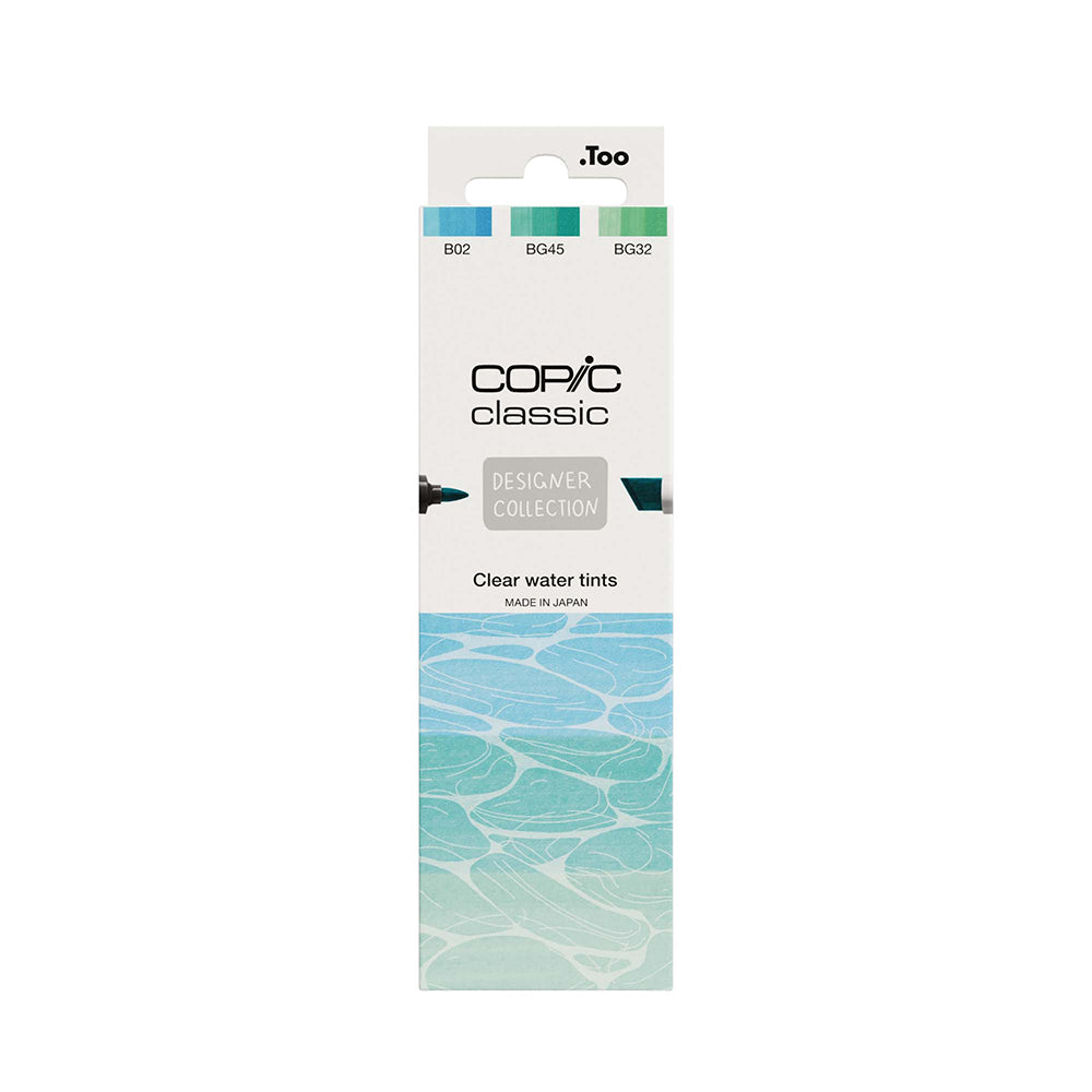 Copic Classic Designer kolekcijos markerių rinkinys Clear Water Tints, 3 vnt.