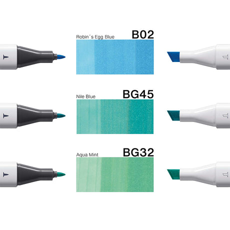Copic Classic Designer kolekcijos markerių rinkinys Clear Water Tints, 3 vnt.
