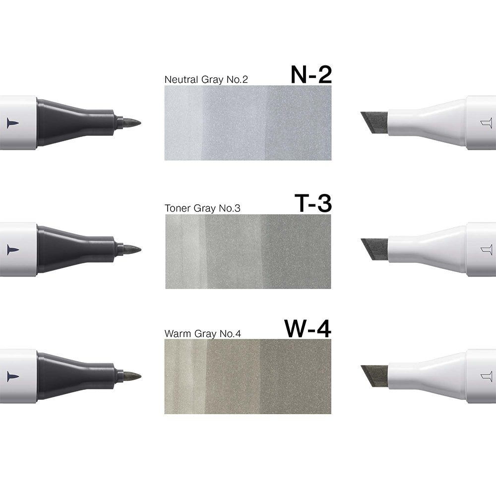Copic Classic Designer kolekcijos markerių rinkinys Concrete Tints, 3 vnt.