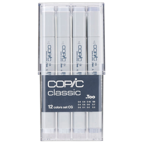 Copic Ciao Classic markerių rinkinys Cool Gray, 12 vnt.