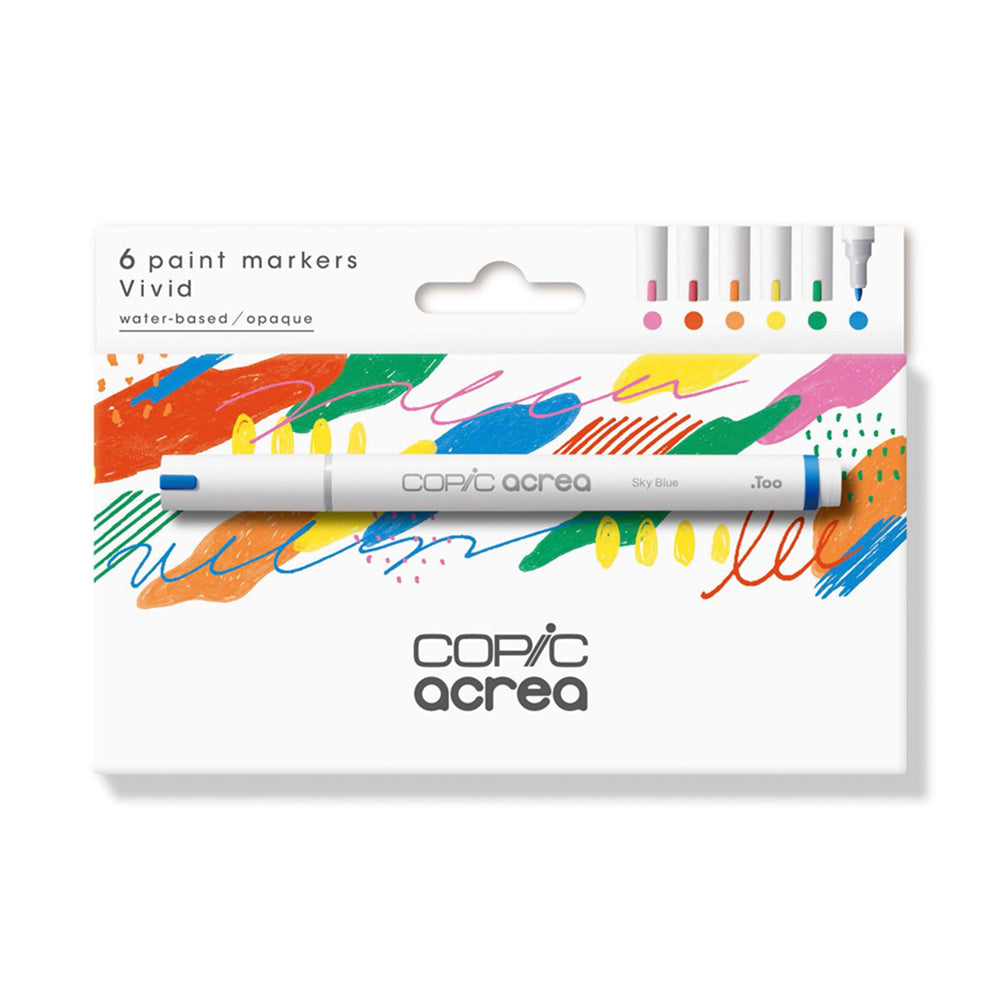 Copic Acrea Paint markerių rinkinys Vivid, 6 vnt.