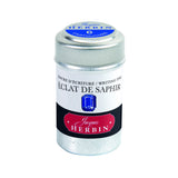 Jacques Herbin La Perle des Encres rašalo kapsulės, safyro mėlynos spalvos, 6 vnt.