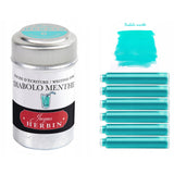 Jacques Herbin La Perle des Encres Ink Cartridges, Mint, 6 pcs.