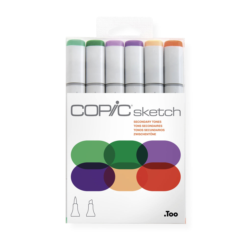 Copic Sketch markerių rinkinys Secondary Tones, 6 vnt.