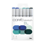 Copic Sketch markerių rinkinys Sea & Sky, 6 vnt.