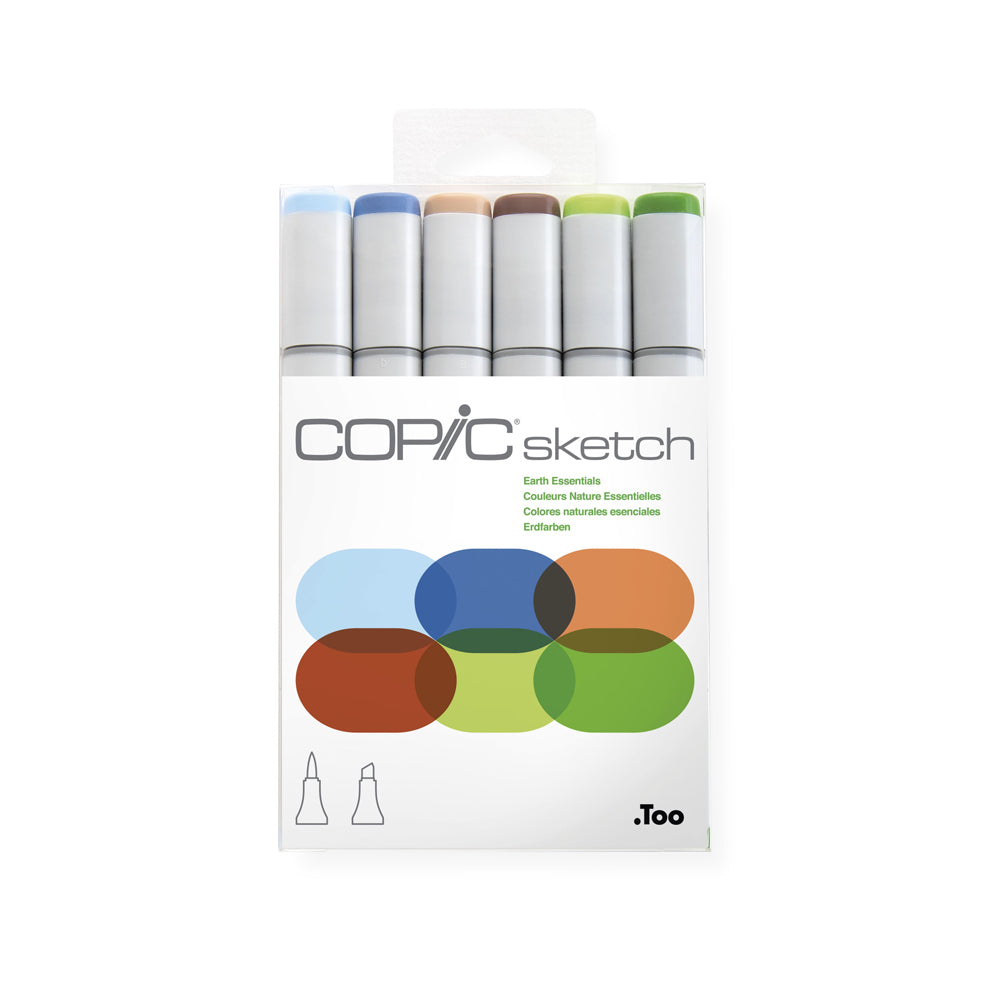 Copic Sketch markerių rinkinys Earth Essentials, 6 vnt.