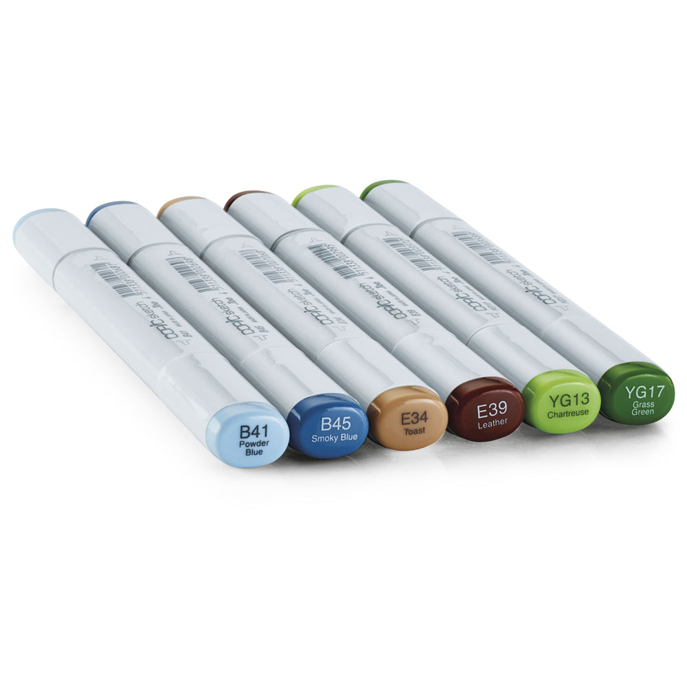 Copic Sketch markerių rinkinys Earth Essentials, 6 vnt.
