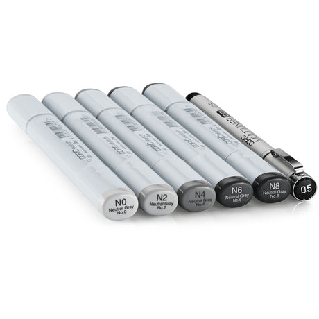 Copic Sketch markerių rinkinys Sketching Grays, 6 vnt.