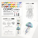 Copic Ciao Layer & Mix Pastel markerių ir popieriaus rinkinys pradedantiesiems
