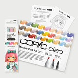 Copic Ciao Layer & Mix Vibrant markerių ir popieriaus rinkinys pradedantiesiems