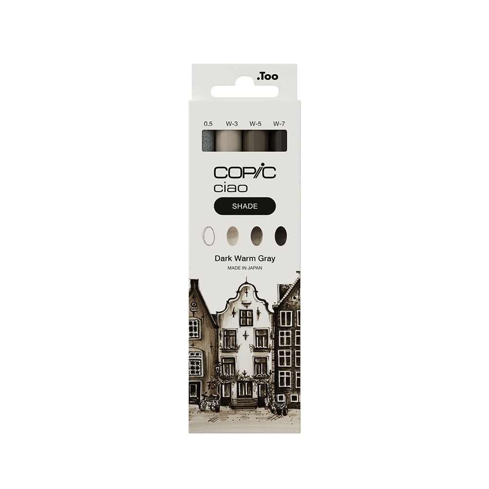 Copic Ciao SHADE markerių rinkinys Dark Warm Gray, 4 vnt.