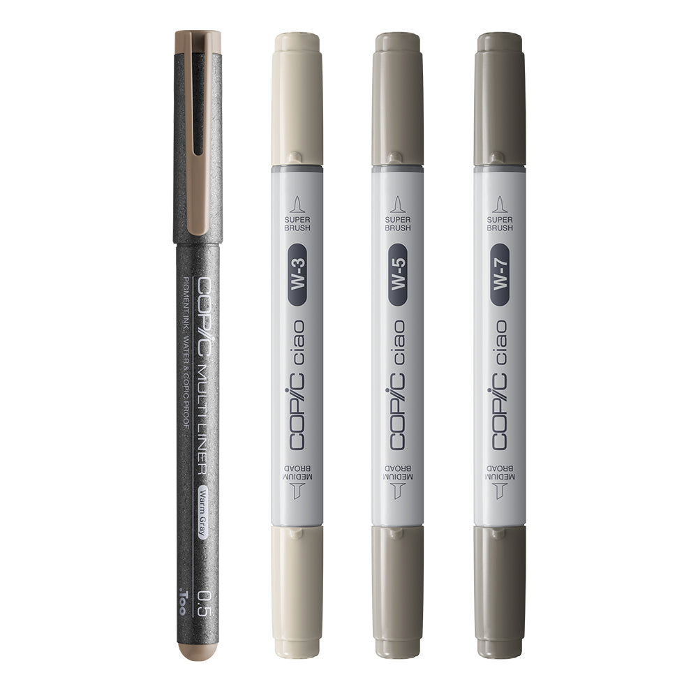 Copic Ciao SHADE markerių rinkinys Dark Warm Gray, 4 vnt.