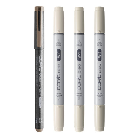 Copic Ciao SHADE markerių rinkinys Light Warm Gray, 4 vnt.