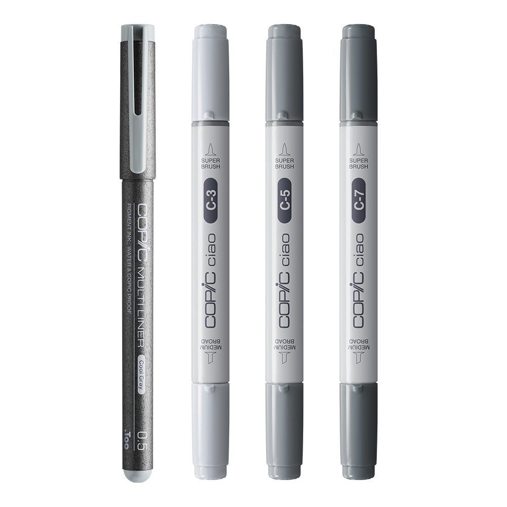 Copic Ciao SHADE markerių rinkinys Dark Cool Gray, 4 vnt.