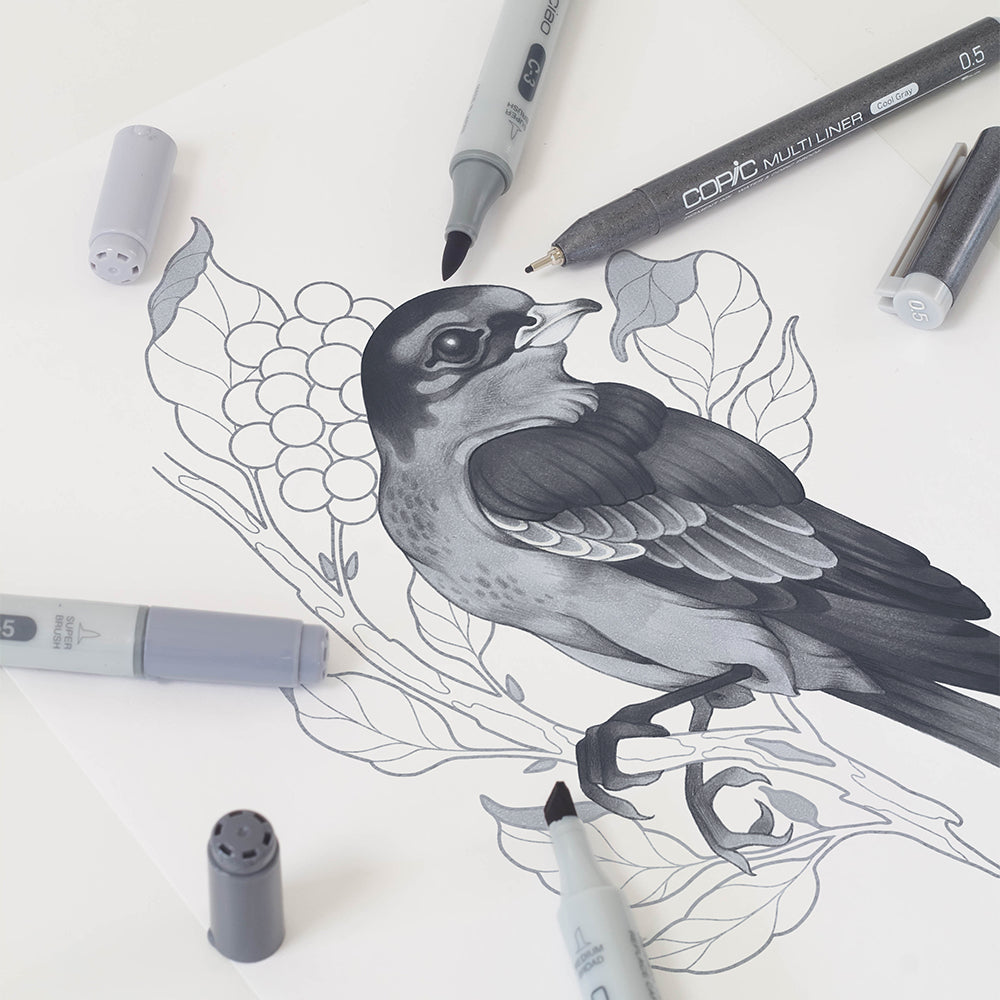 Copic Ciao SHADE markerių rinkinys Dark Cool Gray, 4 vnt.