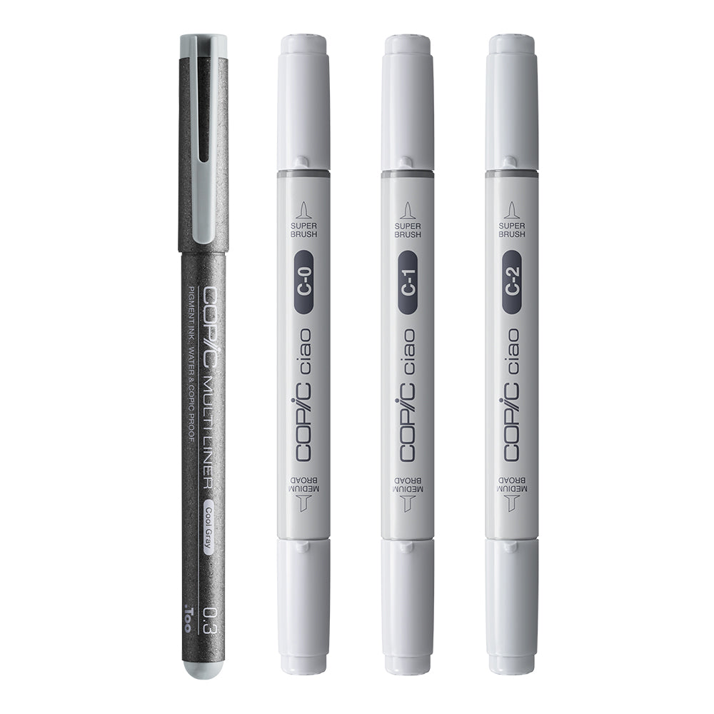 Copic Ciao SHADE markerių rinkinys Light Cool Gray, 4 vnt.