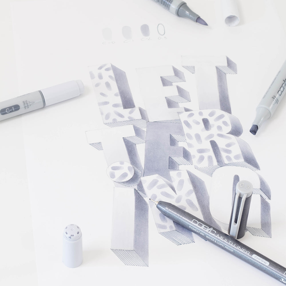 Copic Ciao SHADE markerių rinkinys Light Cool Gray, 4 vnt.