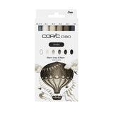 Copic Ciao SHADE markerių rinkinys Warm Gray&Black, 6 vnt.