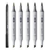 Copic Ciao SHADE markerių rinkinys Warm Gray&Black, 6 vnt.