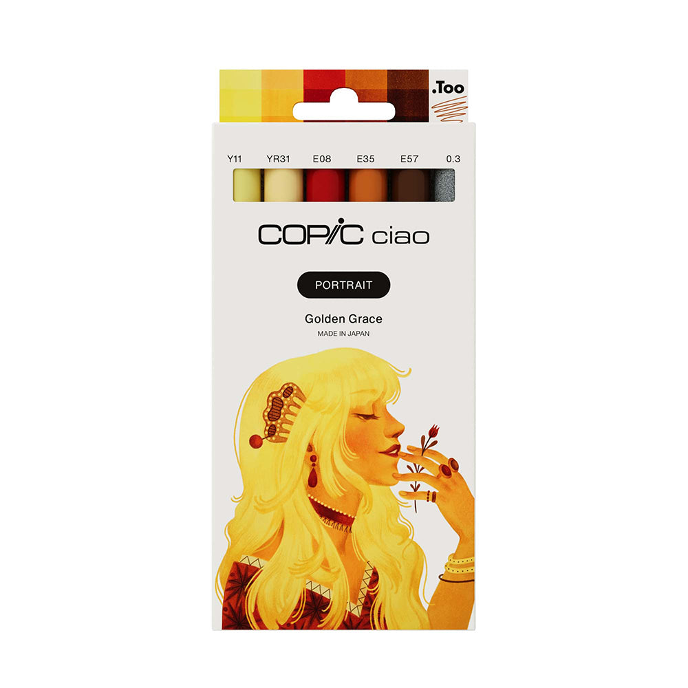 Copic Ciao Portrait markerių rinkinys Golden Grace, 6 vnt.