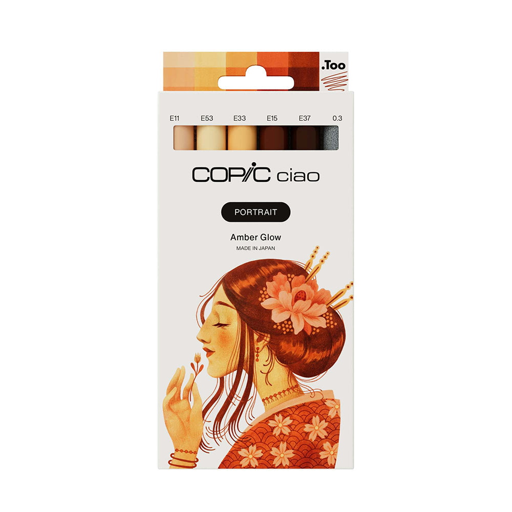 Copic Ciao Portrait markerių rinkinys Amber Glow, 6 vnt.