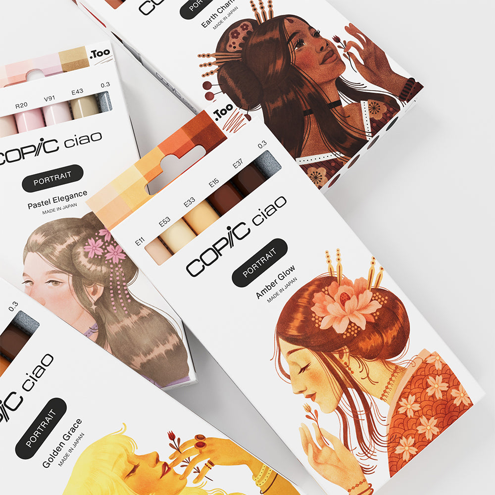 Copic Ciao Portrait markerių rinkinys Amber Glow, 6 vnt.