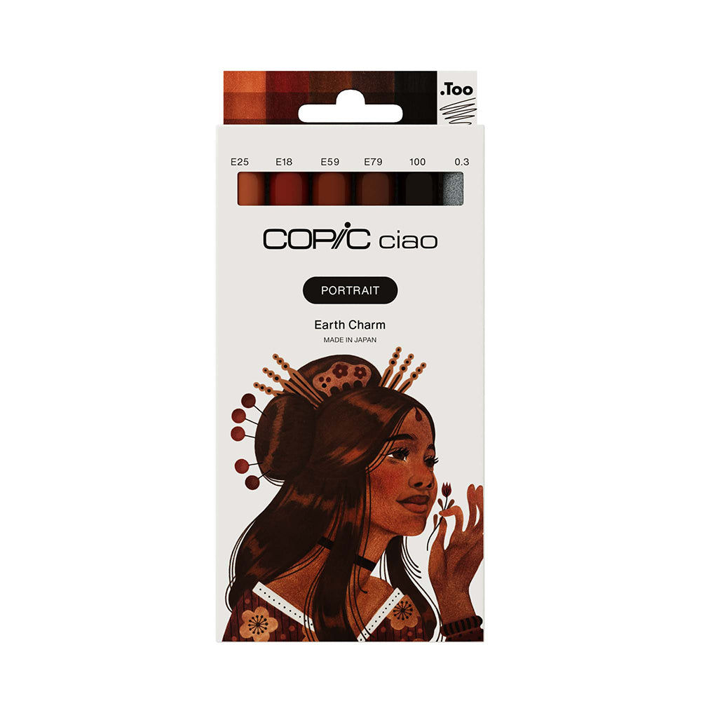 Copic Ciao Portrait markerių rinkinys Earth Charm, 6 vnt.