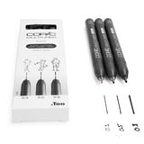 Copic Multiliner vidutinio storumo juodų tušinukų rinkinys, 3 vnt.