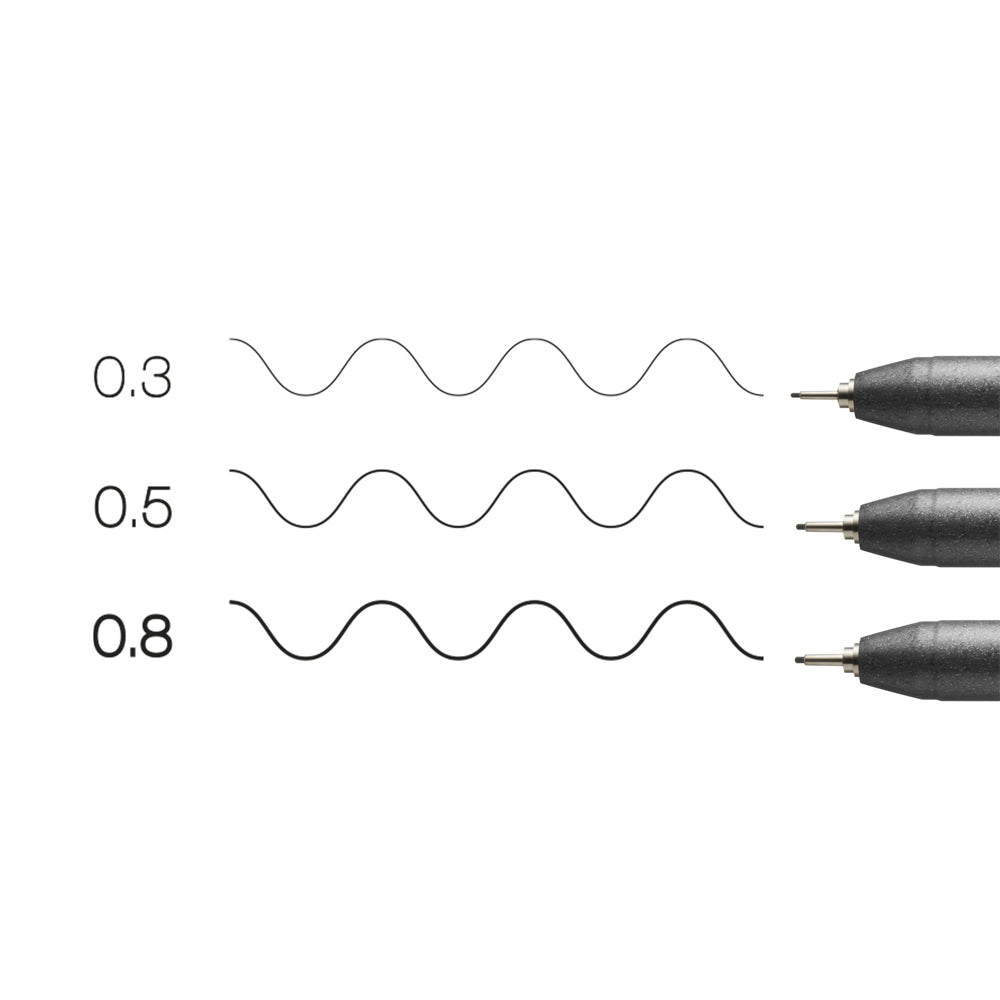 Copic Multiliner vidutinio storumo juodų tušinukų rinkinys, 3 vnt.