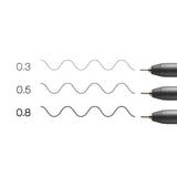 Copic Multiliner vidutinio storumo juodų tušinukų rinkinys, 3 vnt.
