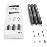 Copic Multiliner storų juodų tušinukų rinkinys, 3 vnt.