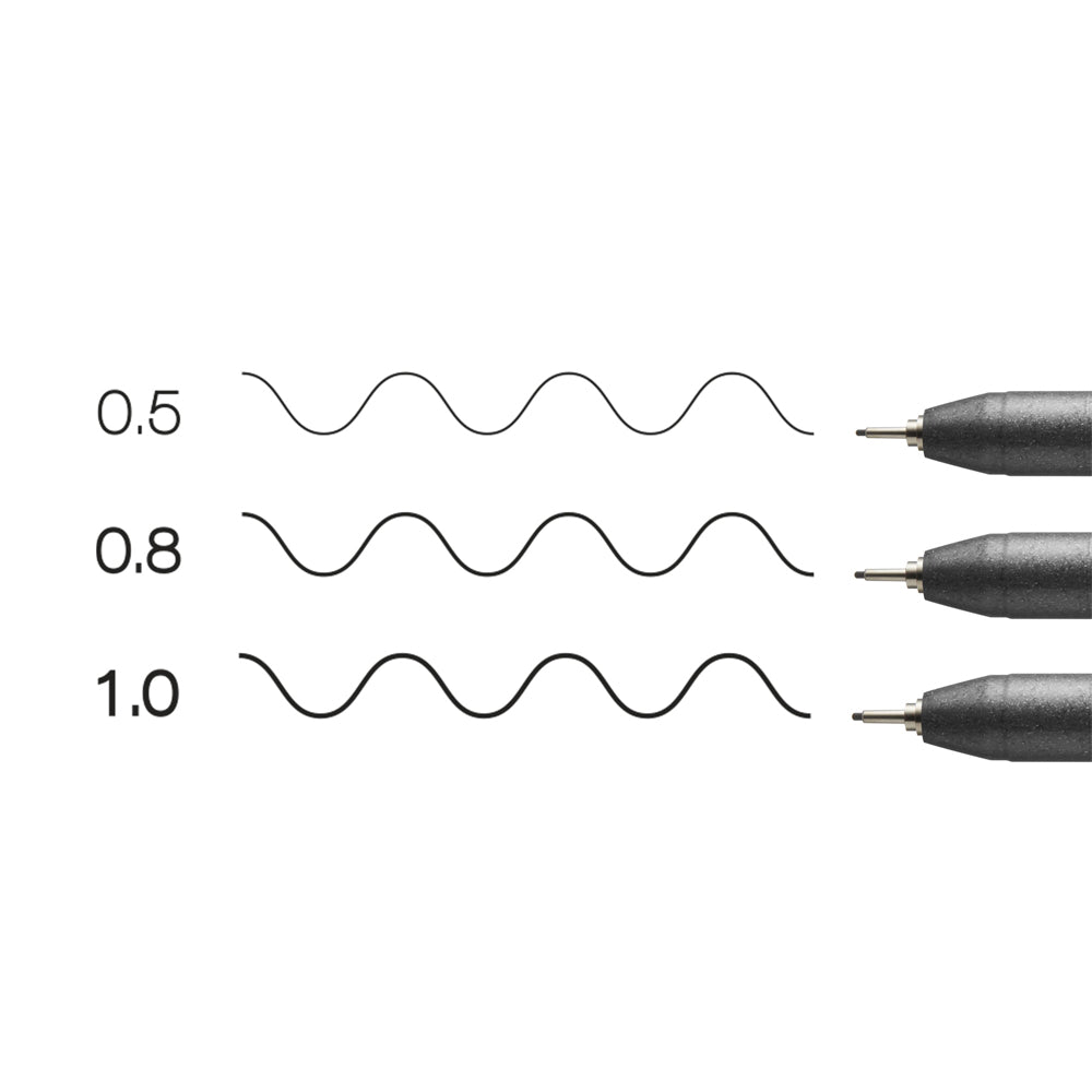 Copic Multiliner storų juodų tušinukų rinkinys, 3 vnt.