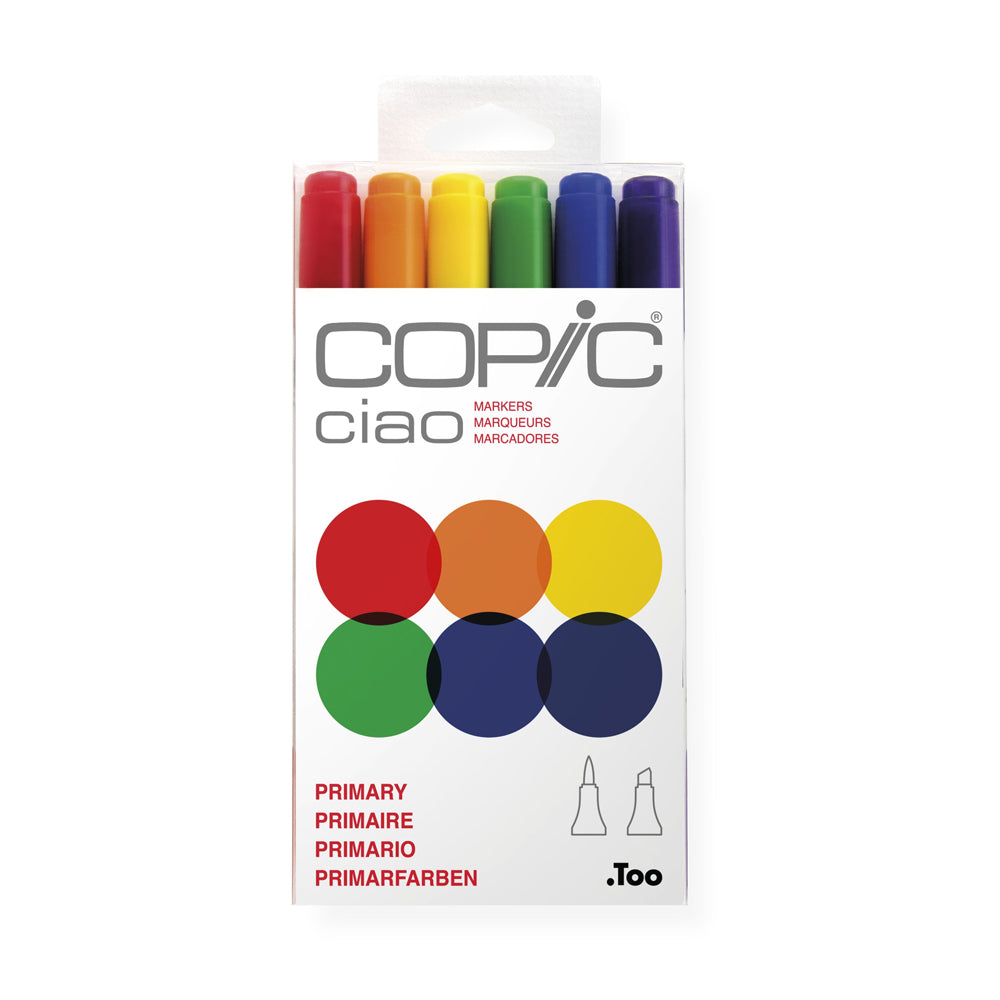 Copic Ciao Theme markerių rinkinys Primary, 6 vnt.