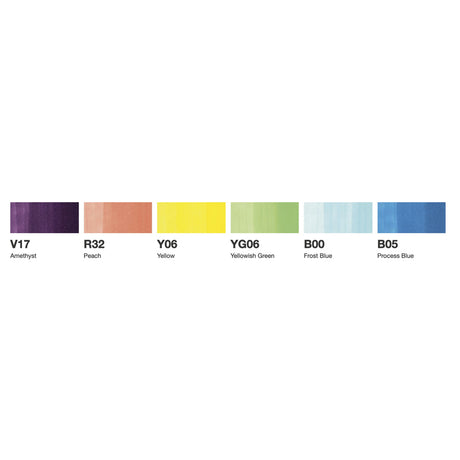Copic Ciao Theme markerių rinkinys Brights, 6 vnt.