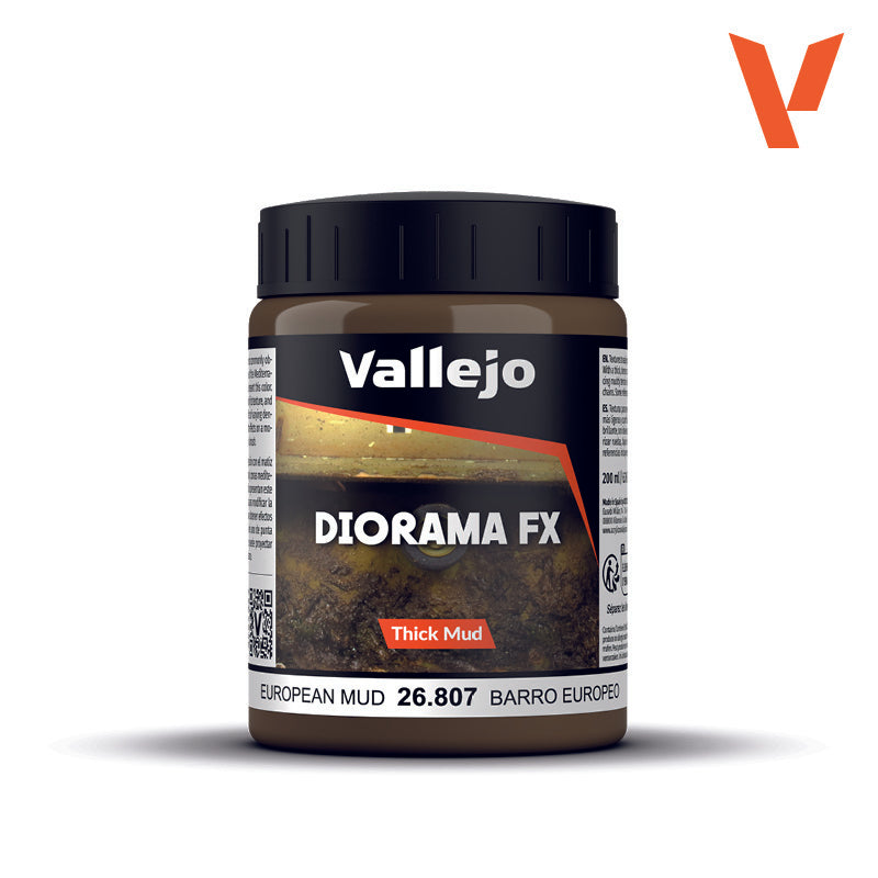 Vallejo Diorama FX - European Mud tekstūra, 200 ml