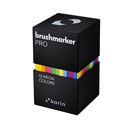 Karin Brushmarker PRO markerių rinkinys | 12 neoninių spalvų