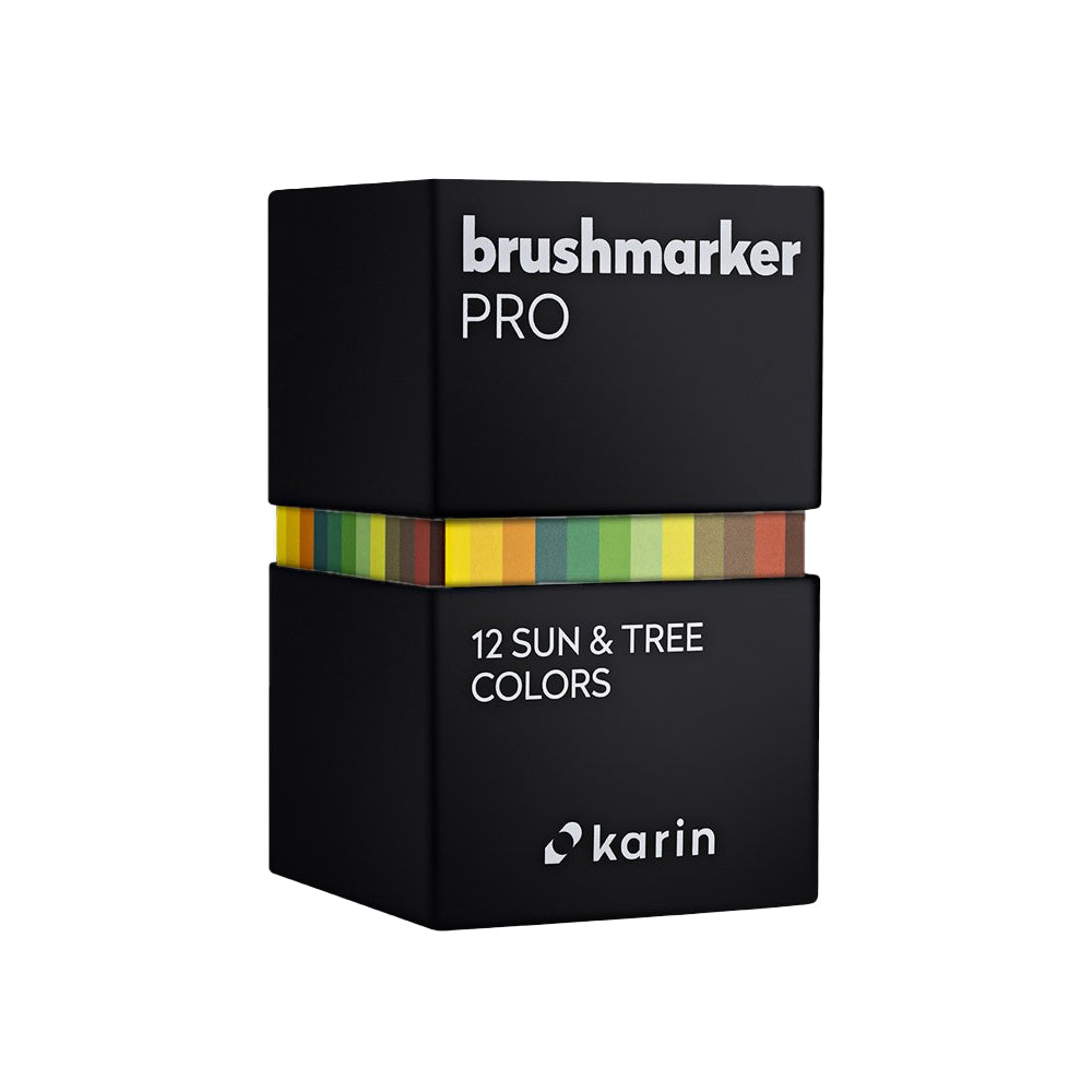 Karin Brushmarker PRO Markers Set | 12 Sun&Tree Colours